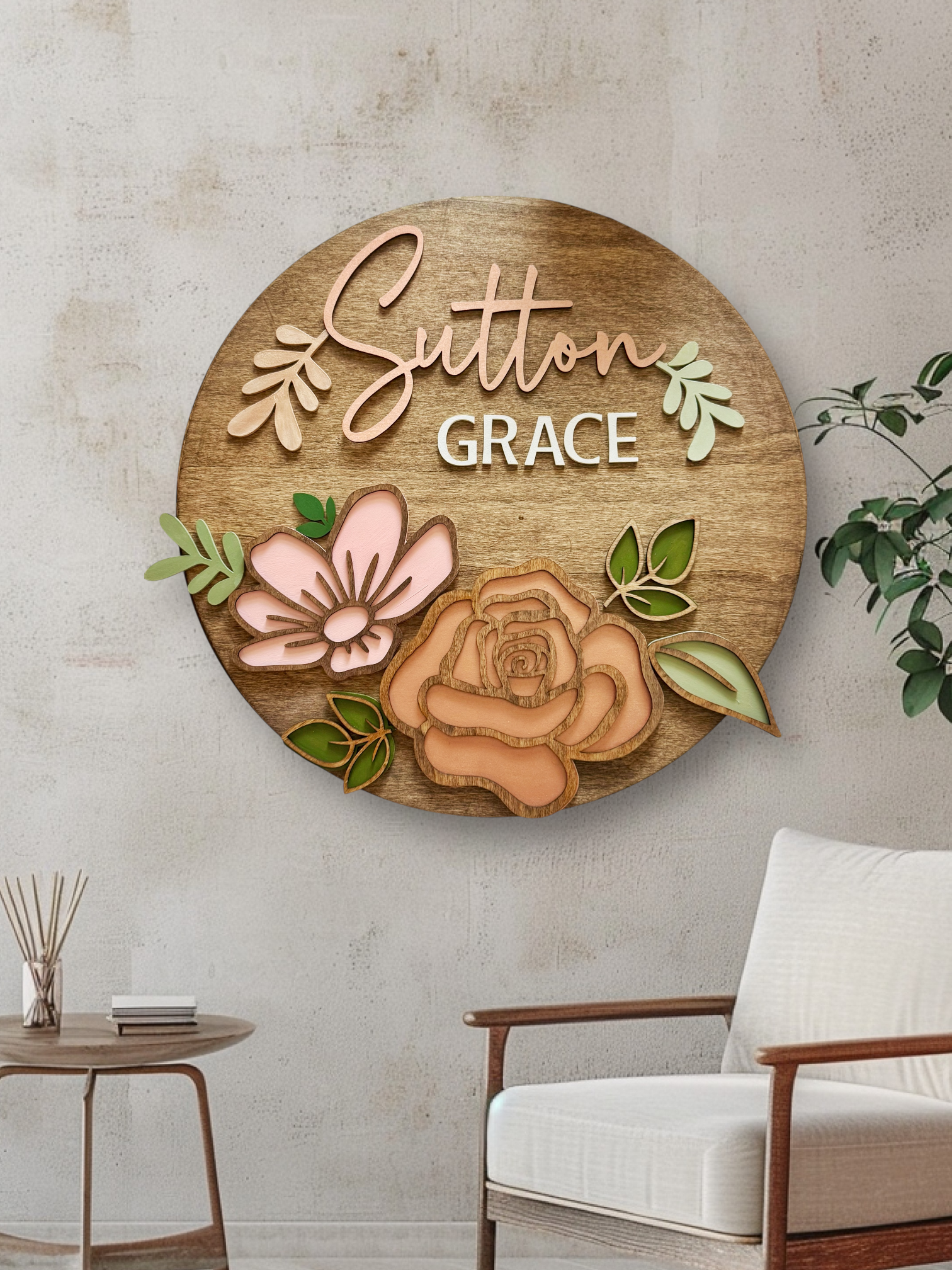 Custom Girl's Name Sign for Bedroom or Nursery